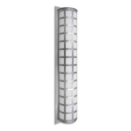 Besa Lighting Scala 40 Outdoor Sconce, White Acrylic, Silver Finish, 3x60W Incandescent SCALA40-WA-SL